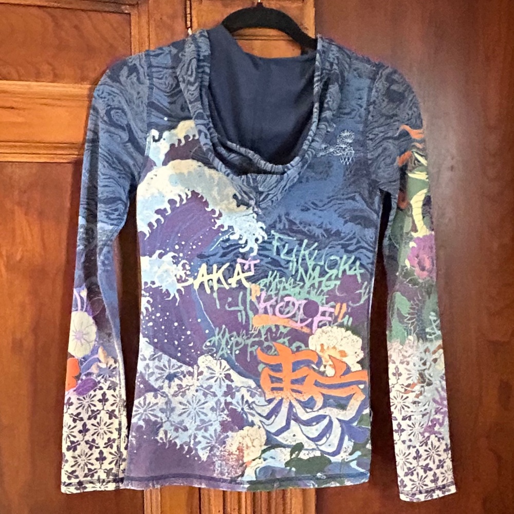 Lucky Brand Sweatshirt Hoodie Asian Geisha Year of the Dragon 2000 Y2K, Size XS - Picture 2 of 16